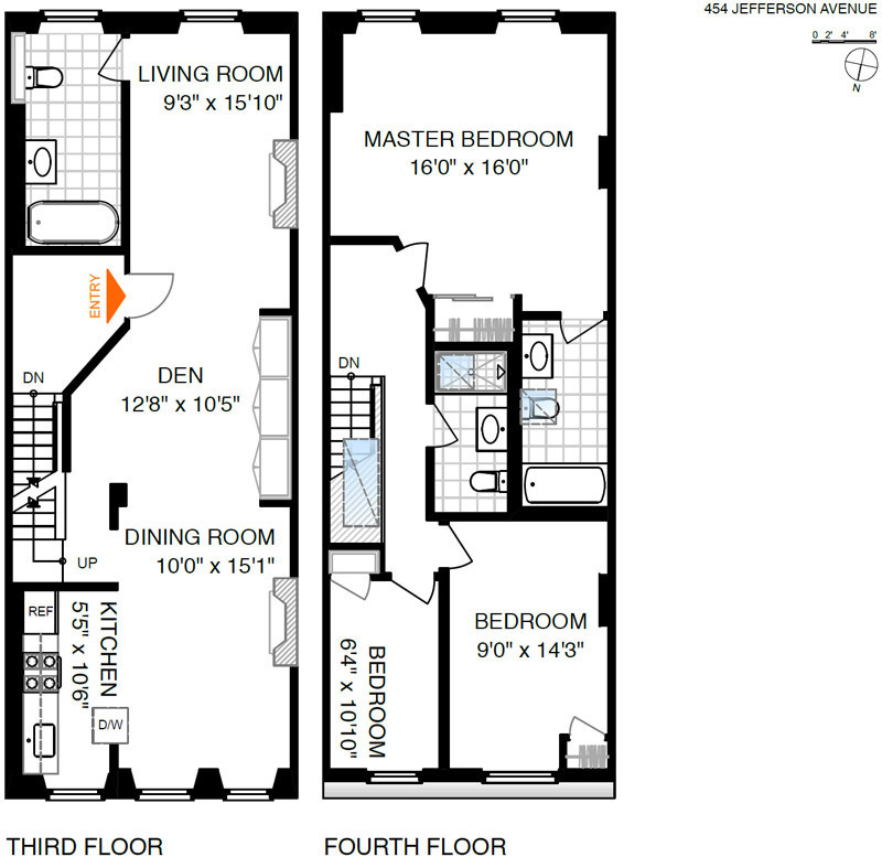 Floorplan of 454 Jefferson Ave