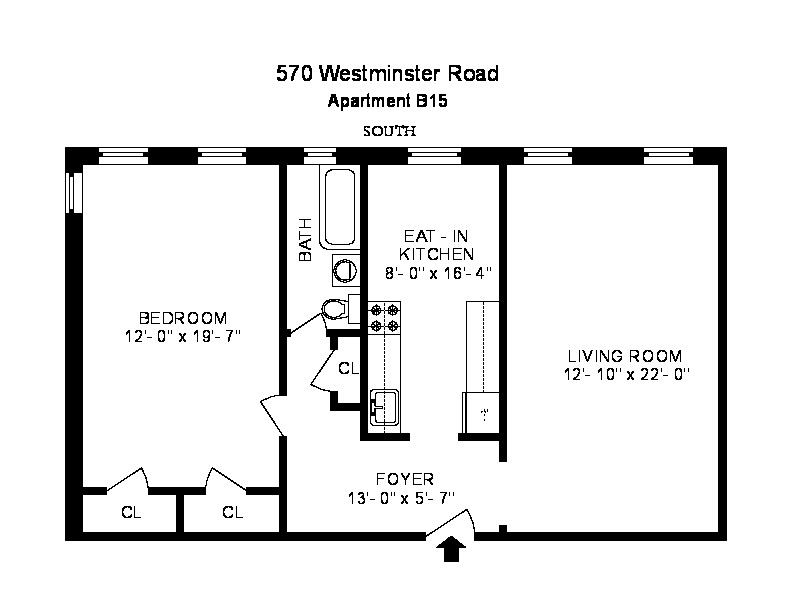 Floorplan of 570 Westminster Rd