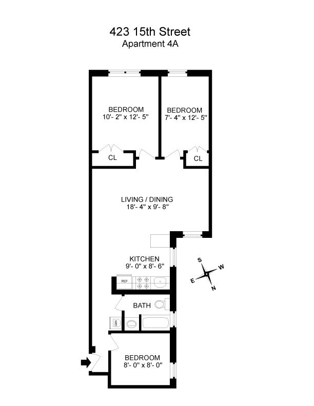 Floorplan of 423 15th St