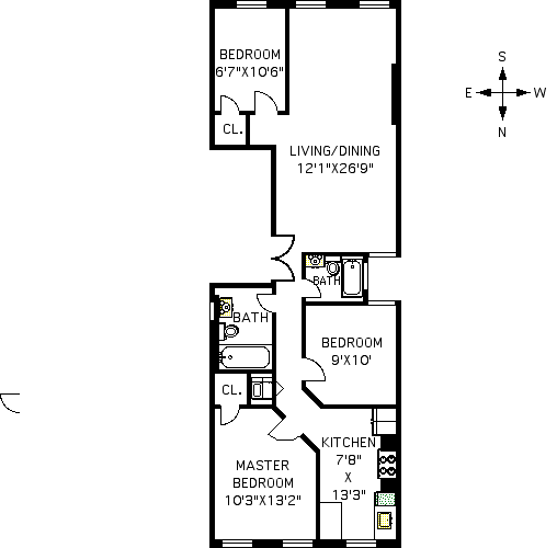 Floorplan of 211a 9th St