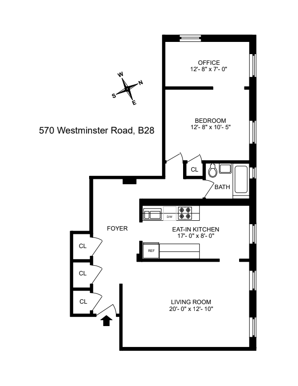 Floorplan of 570 Westminster Rd