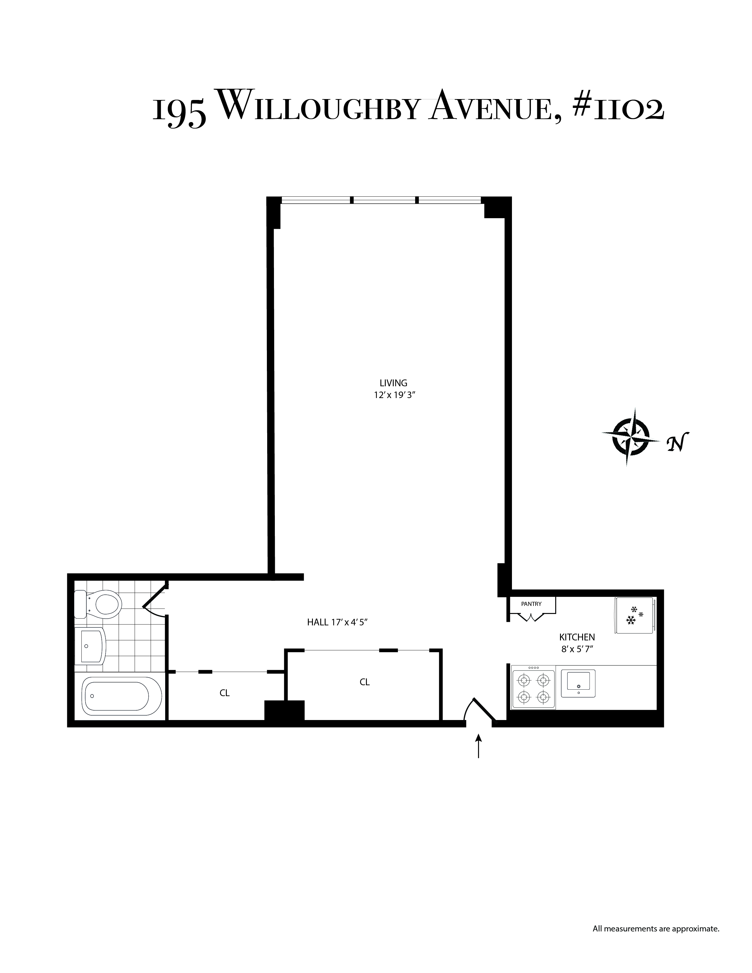 Floorplan of 195 Willoughby Ave