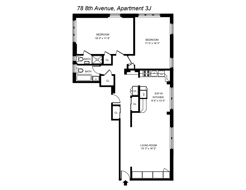 Floorplan of 78 8th Ave