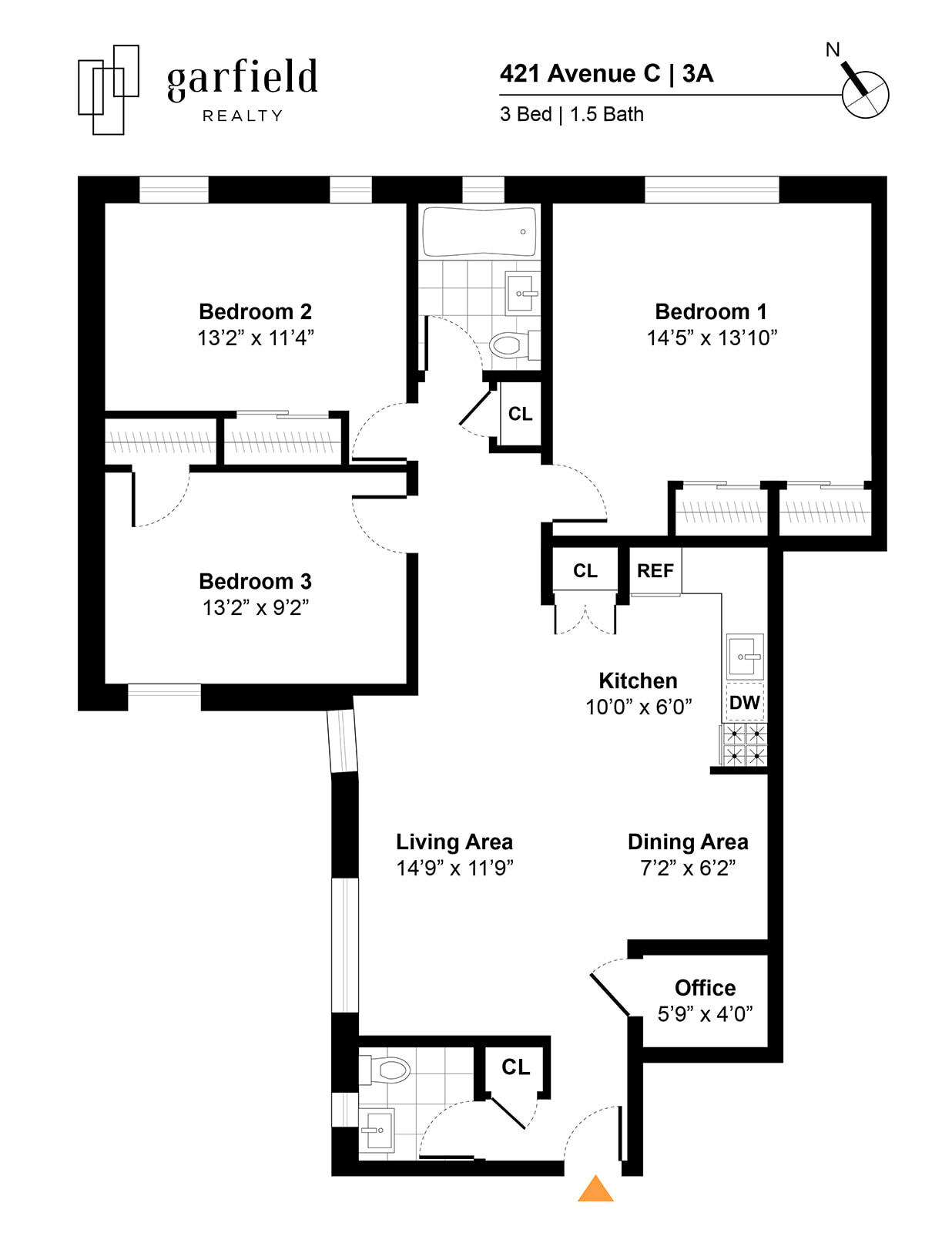 Floorplan of 421 Ave C