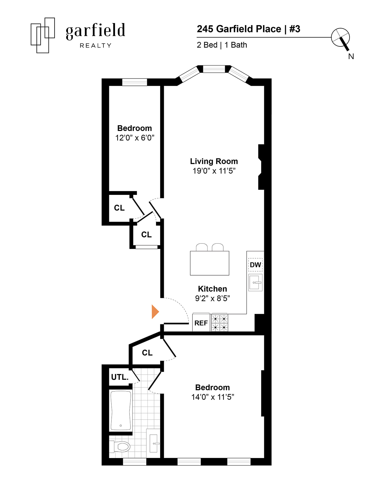 Floorplan of 245 Garfield Pl
