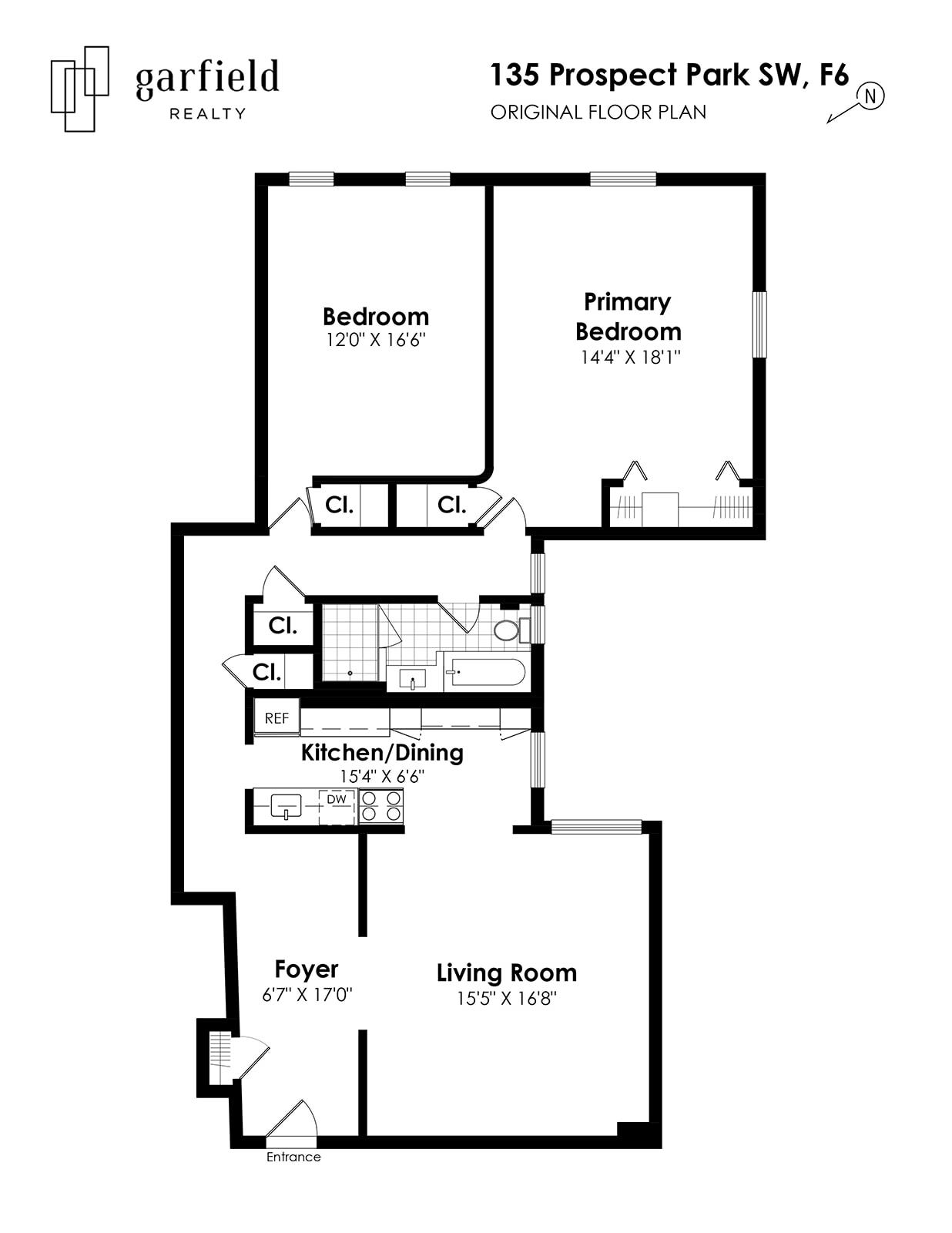 Floorplan of 135 Prospect Park SW