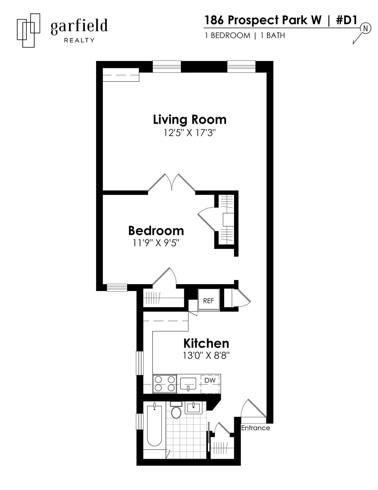 Floorplan of 186 Prospect Park W