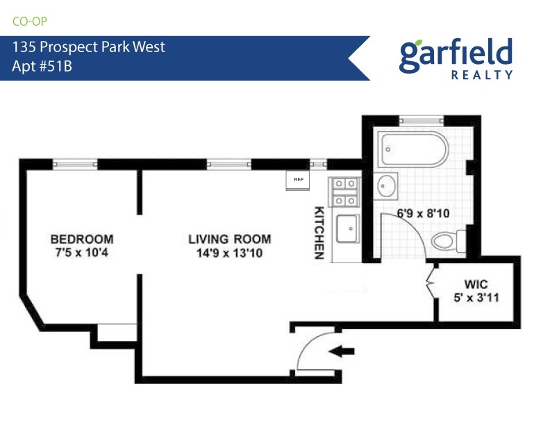 Floorplan of 135 Prospect Park W