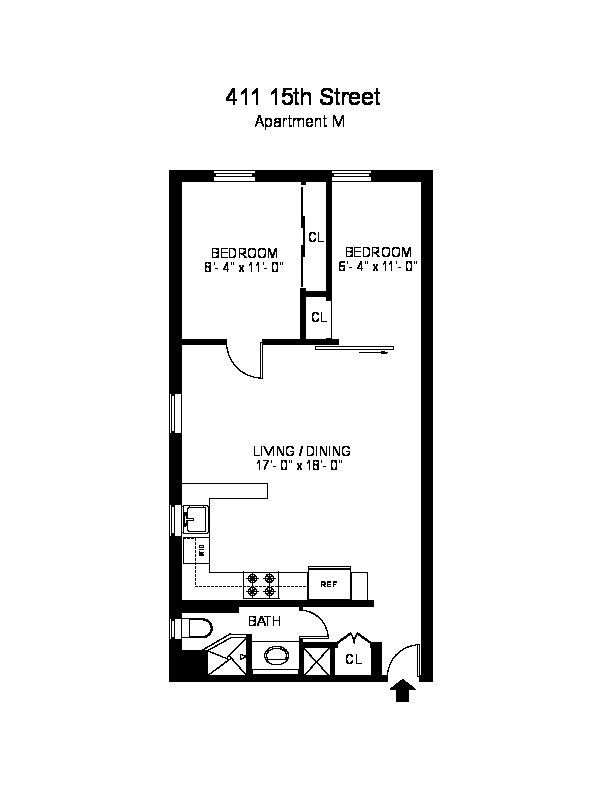 Floorplan of 411 15th St