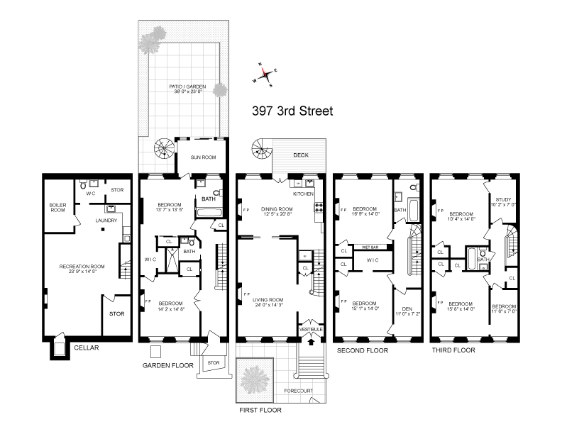 Floorplan of 397 3rd St