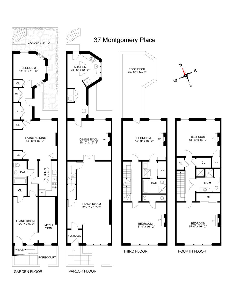 Floorplan of 37 Montgomery Pl