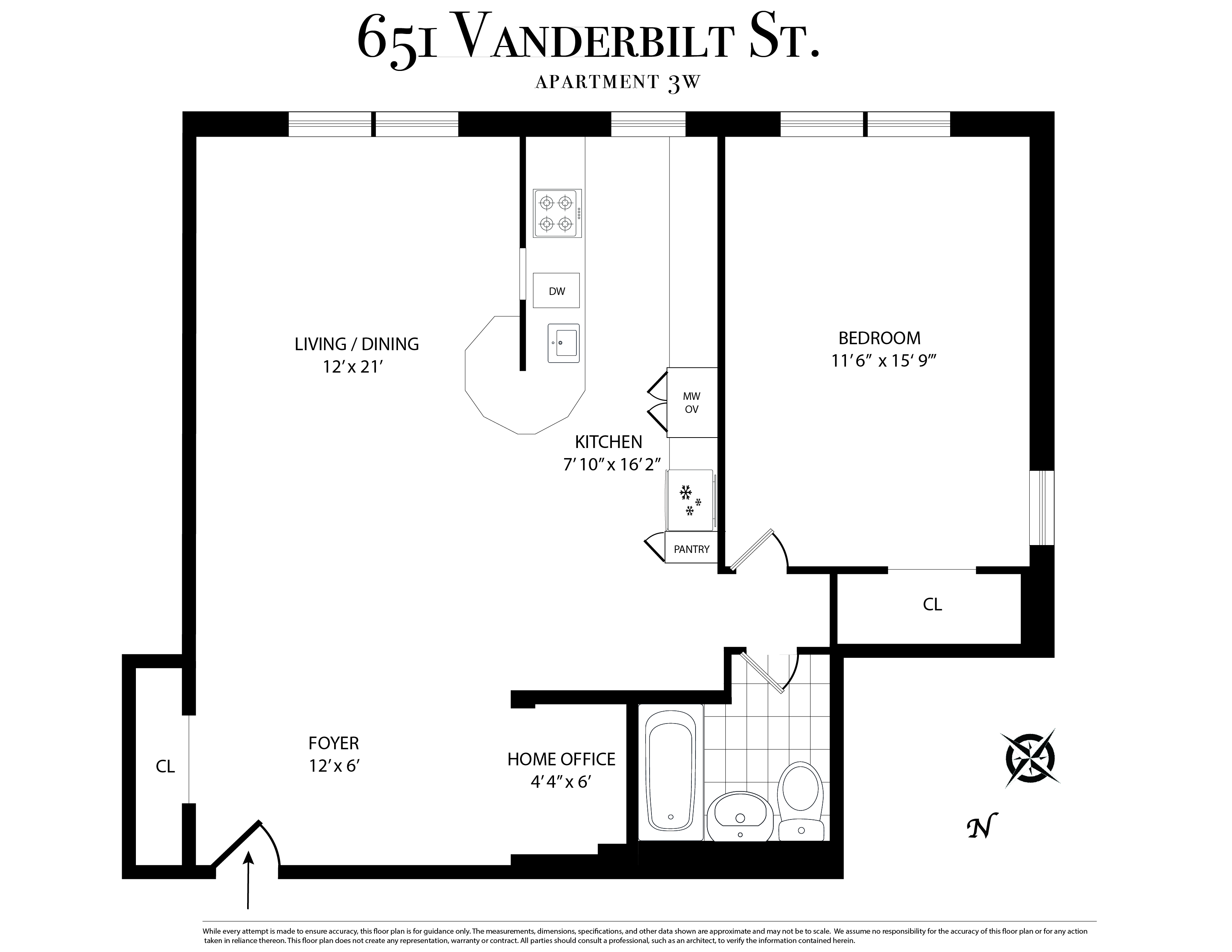 Floorplan of 651 Vanderbilt St