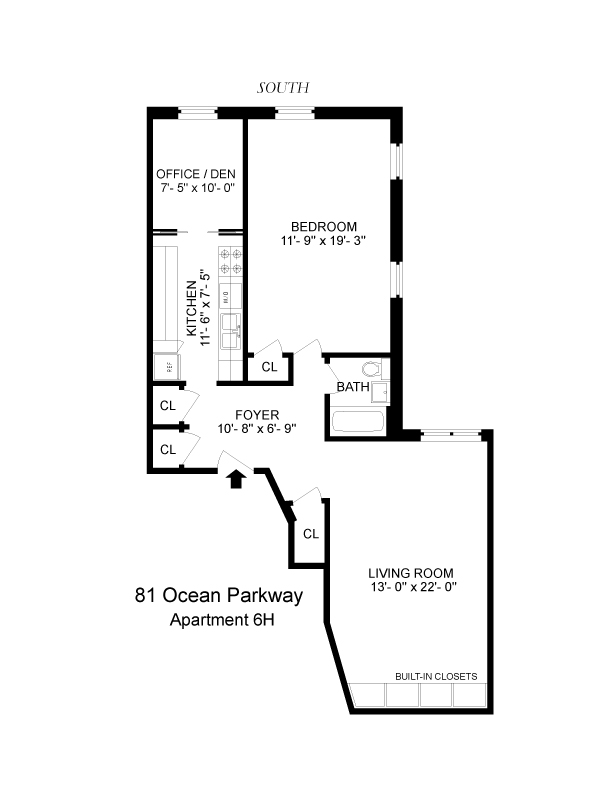 Floorplan of 81 Ocean Pkwy