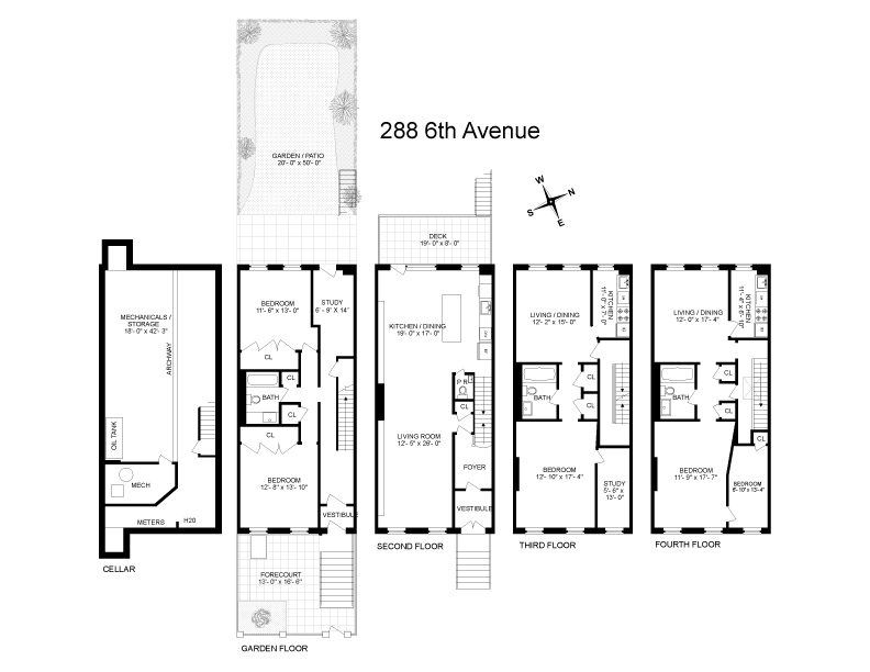 Floorplan of 288 6th Ave