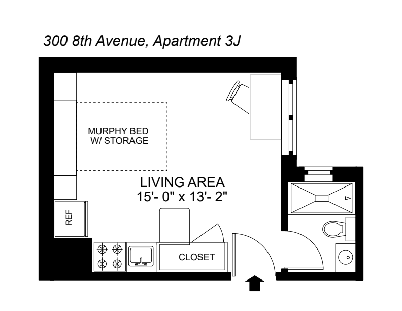 Floorplan of 300 8th Ave