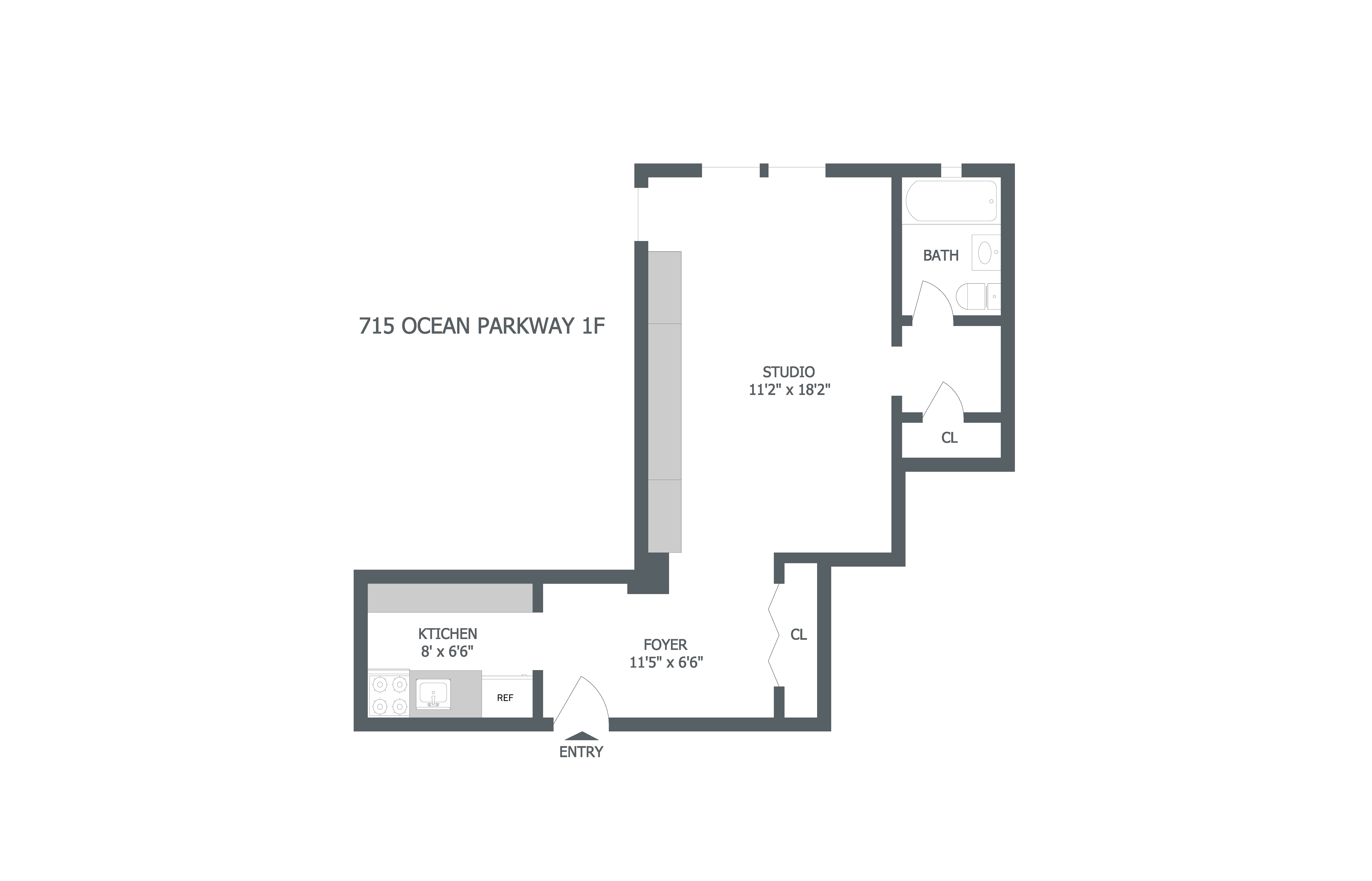 Floorplan of 715 Ocean Pkwy