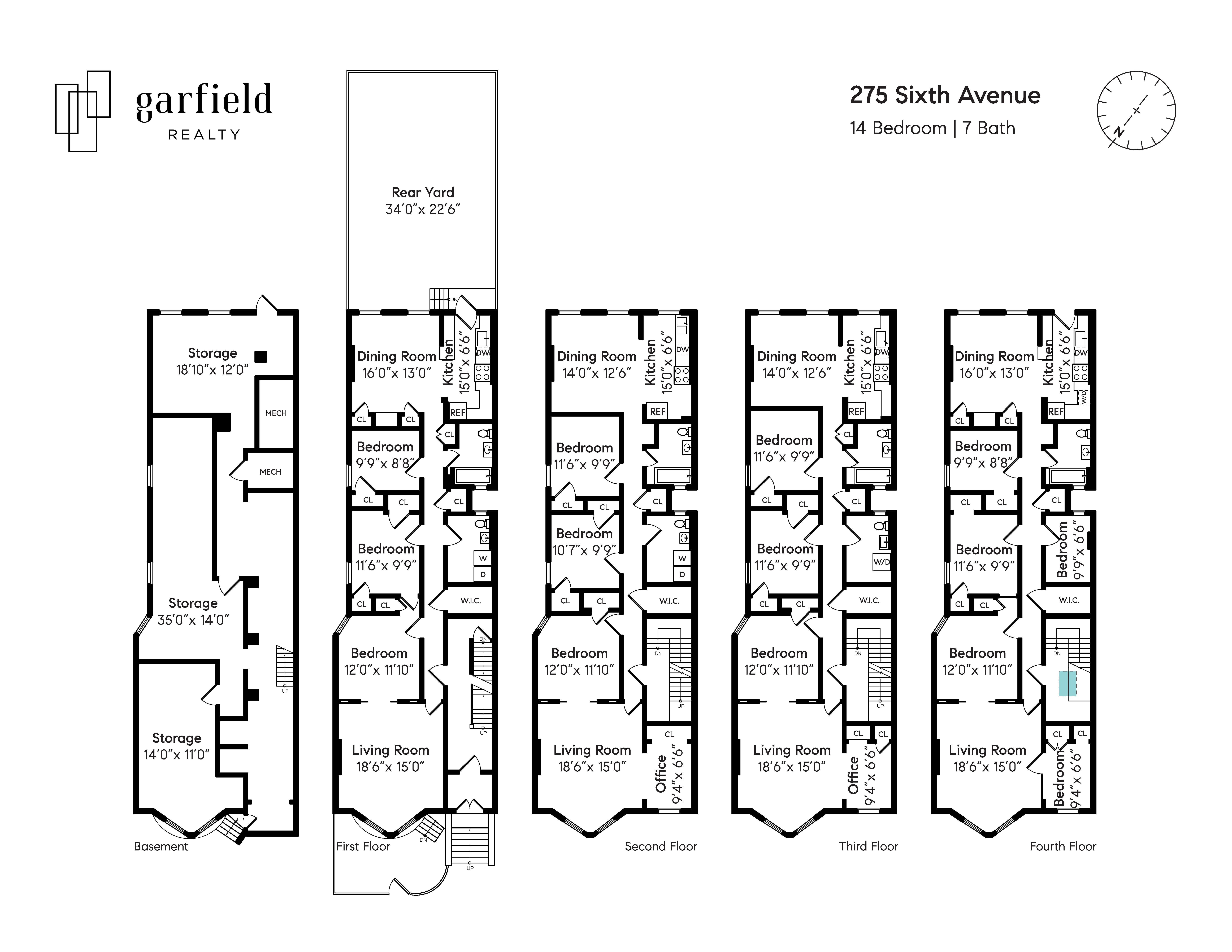 Floorplan of 275 6th Ave